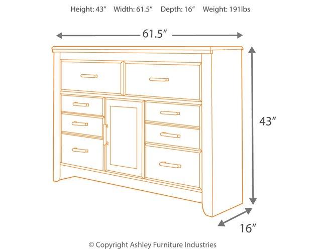 Juararo Dresser and Mirror - MR ZEE FURNITURE