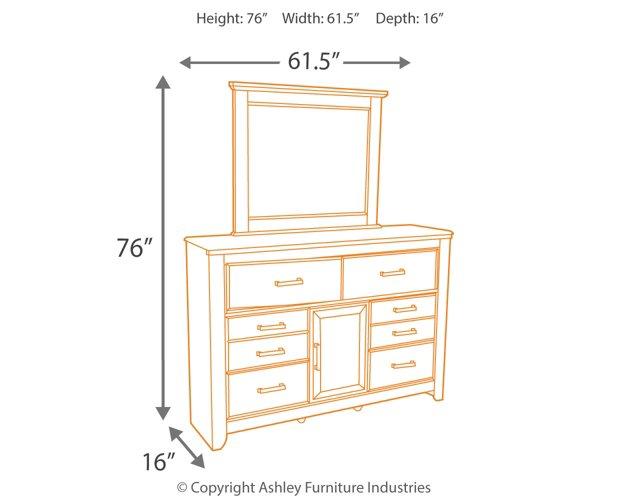 Juararo Dresser and Mirror - MR ZEE FURNITURE