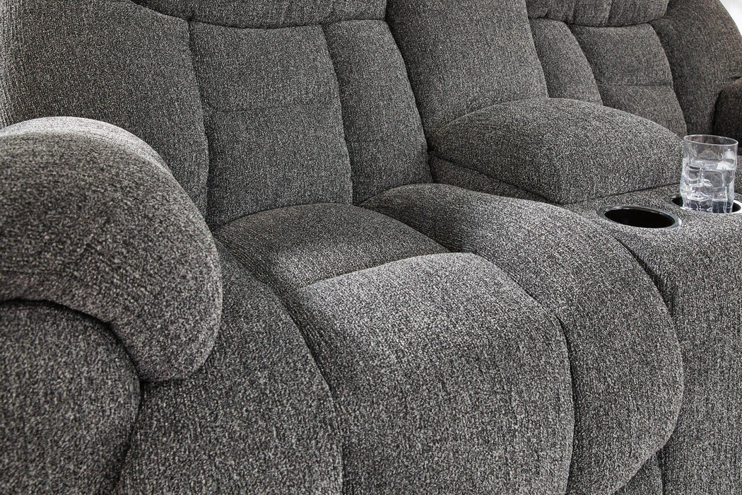 Foreside Reclining Loveseat with Console - MR ZEE FURNITURE