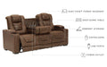 Owner's Box Power Reclining Sofa - MR ZEE FURNITURE