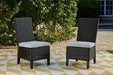 Beachcroft Outdoor Side Chair with Cushion (Set of 2) - MR ZEE FURNITURE