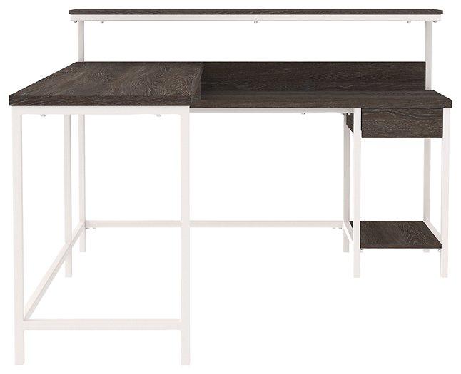 Dorrinson Home Office L-Desk with Storage - MR ZEE FURNITURE