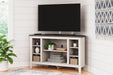 Dorrinson Corner TV Stand with Electric Fireplace - MR ZEE FURNITURE