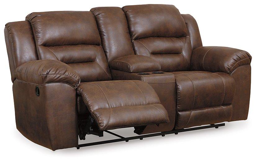 Stoneland Reclining Loveseat with Console - MR ZEE FURNITURE