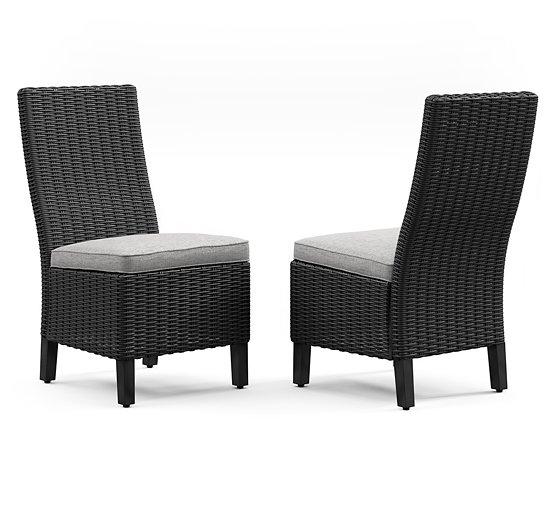 Beachcroft Outdoor Side Chair with Cushion (Set of 2) - MR ZEE FURNITURE