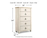 Willowton Chest of Drawers - MR ZEE FURNITURE