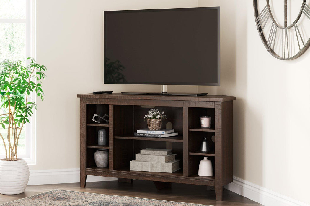 Camiburg Corner TV Stand with Electric Fireplace - MR ZEE FURNITURE