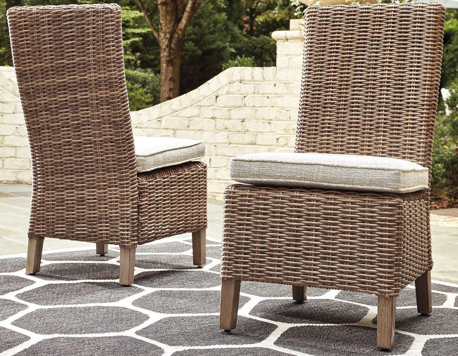 Beachcroft Outdoor Side Chair with Cushion (Set of 2) - MR ZEE FURNITURE