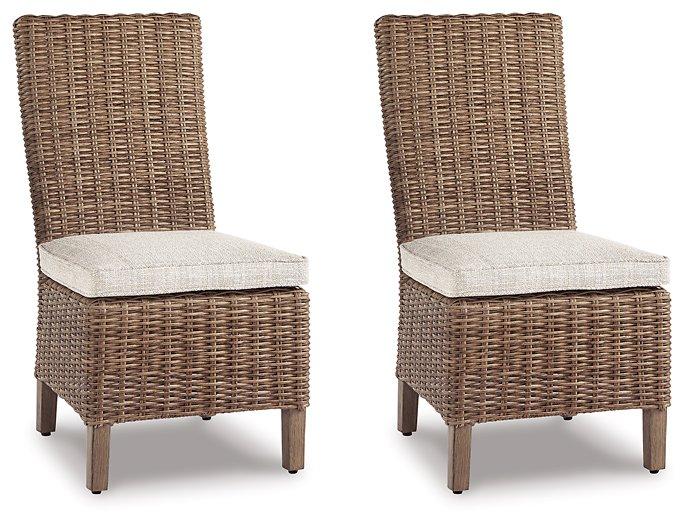 Beachcroft Outdoor Side Chair with Cushion (Set of 2) - MR ZEE FURNITURE