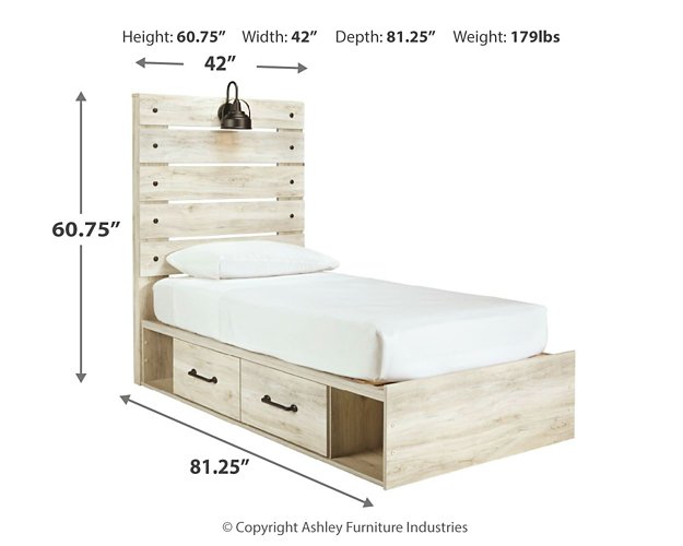 Cambeck Bed with 2 Storage Drawers - MR ZEE FURNITURE