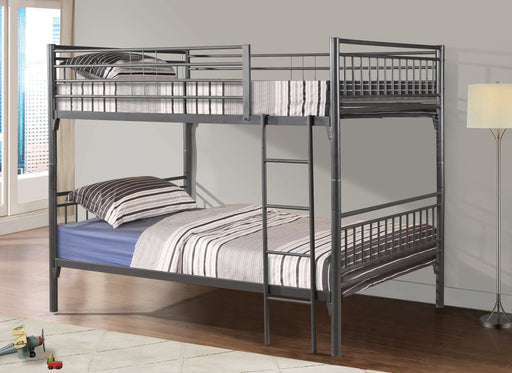 FULL/FULL SILVER METAL BUNKBED - S460 image