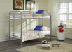 TWIN / TWIN GREY TUBULAR METAL BUNKBED - S480 image