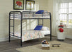 TWIN / TWIN BLACK TUBULAR METAL BUNKBED - S485 image