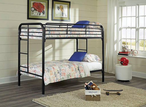 TWIN / TWIN BLACK TUBULAR METAL BUNKBED - S485 image