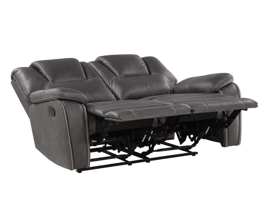 Steve Silver Katrine Manual Reclining Loveseat in Charcoal