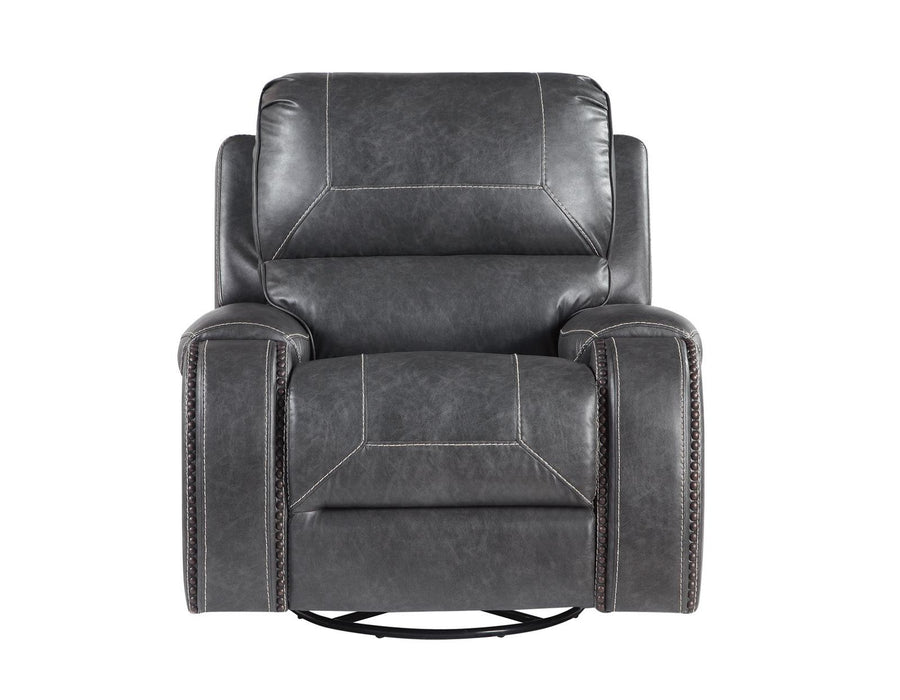 Steve Silver Keily Manual Swivel Glider Recliner in Dove Grey