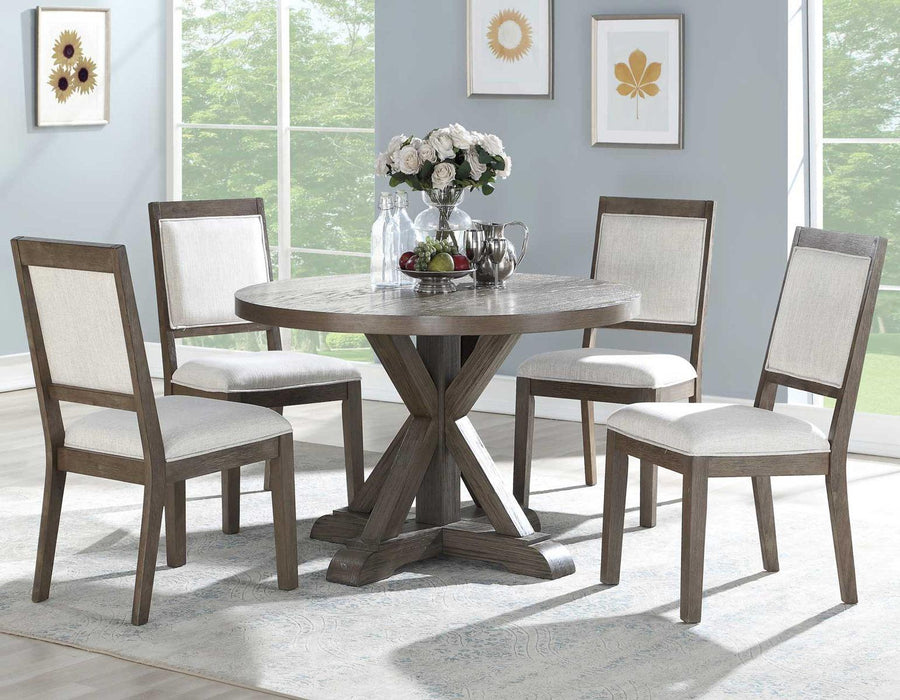 Steve Silver Molly Side Chair in Washed Grey Oak (Set of 2)