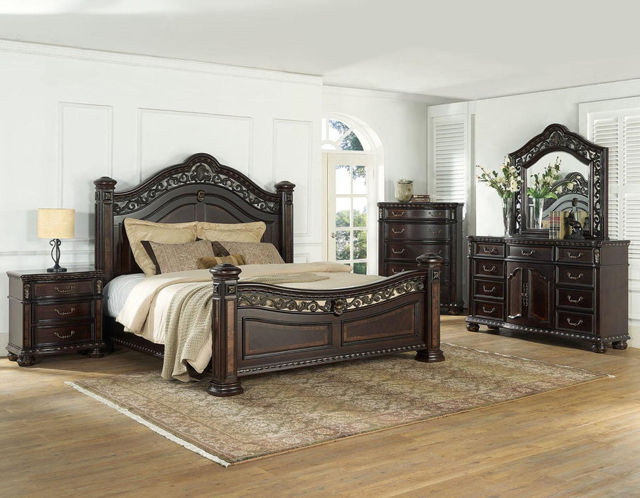 Steve Silver Monte Carlo Queen Poster Bed in Cocoa