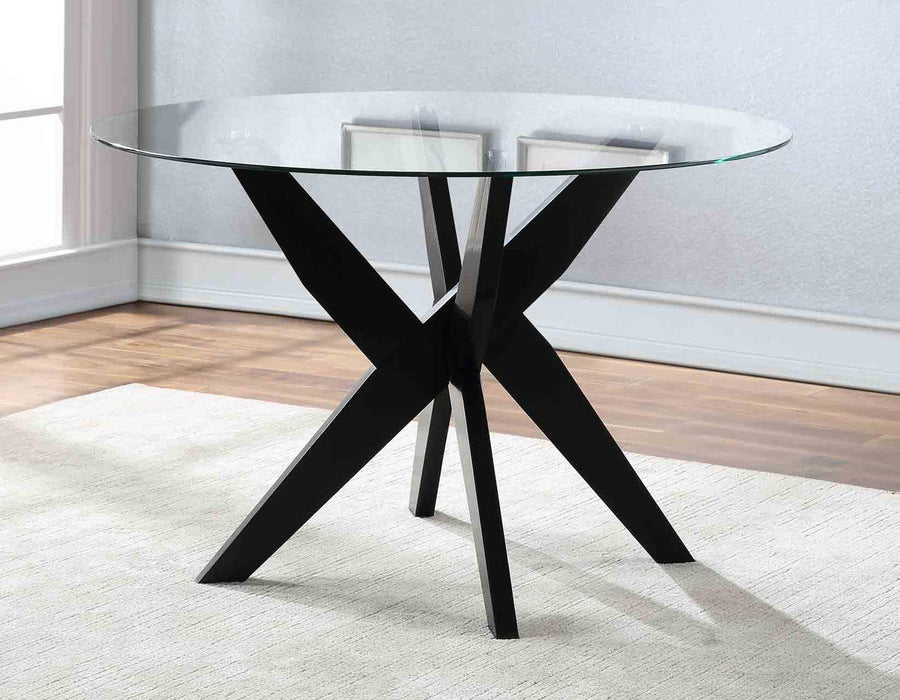 Steve Silver Amalie Round Dining Table in Black