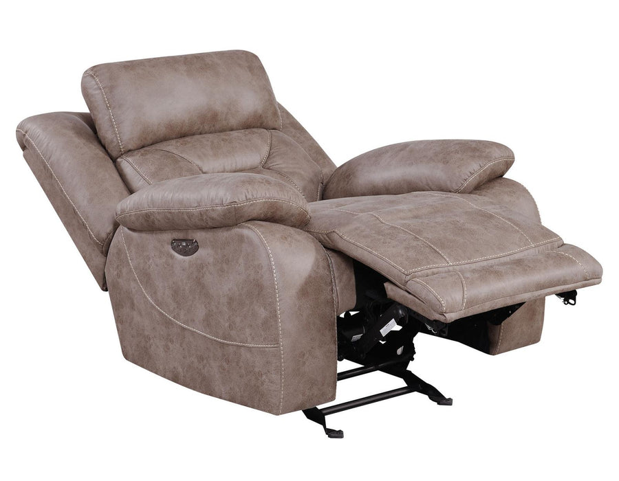 Steve Silver Aria Dual Power Recliner in Desert Sand