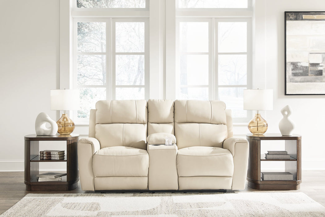 Dahlmoore Power Reclining Loveseat with Console - MR ZEE FURNITURE