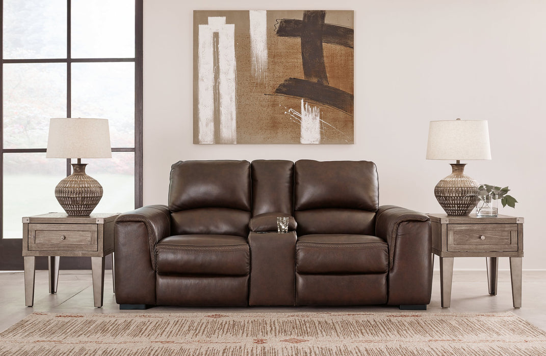 Alessandro Power Reclining Loveseat with Console - MR ZEE FURNITURE