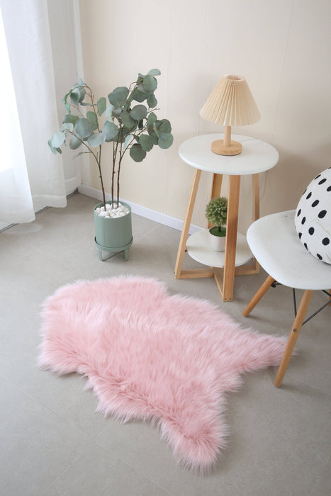 Sheepskin  Pink - Faux Fur Shaggy