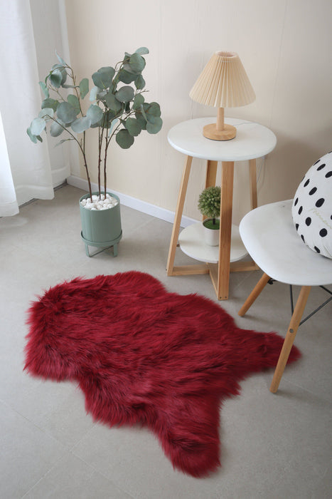 Sheepskin  Red - Faux Fur Shaggy